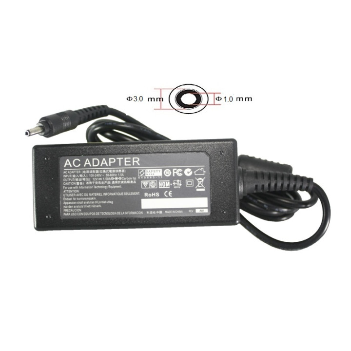 Блок питания для планшетов PowerPlant ACER 18W 1.5A 220V, 12V (3.0 х 1.0) wall-mount