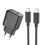 Сетевое зарядное устройство HOCO CS22A PD30W cable Type-C to Type-C, Black