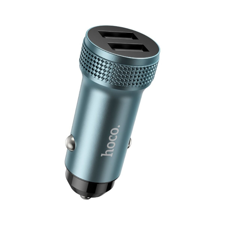 Автомобильное зарядное устройство для HOCO Z49 Level dual port 12W, Metal Gray