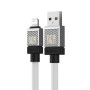 Data-кабель Baseus CoolPlay Series Fast Charging Cable USB to Lightning 2.4A 1m, White