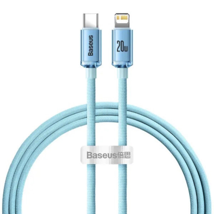 Data Кабель Baseus Gem USB-C to Lightning 20W 2m, Galaxy Blue ( P10373001311-01 )