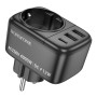 Сетевое зарядное устройство BOROFONE BAC14 Wide 1-socket / 2USB / Type-C / EU / GER 3A, Black