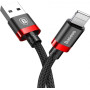 Data Кабель Baseus CALKLF-R91 Cafule Cable USB For Lightning 2A 3m, Red-Black