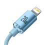 Data Кабель Baseus Gem USB-C to Lightning 20W 2m, Galaxy Blue ( P10373001311-01 )