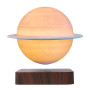 Магнитная левитационная лампа HCNT Levitating Lamp Saturn Dark Wood Grain