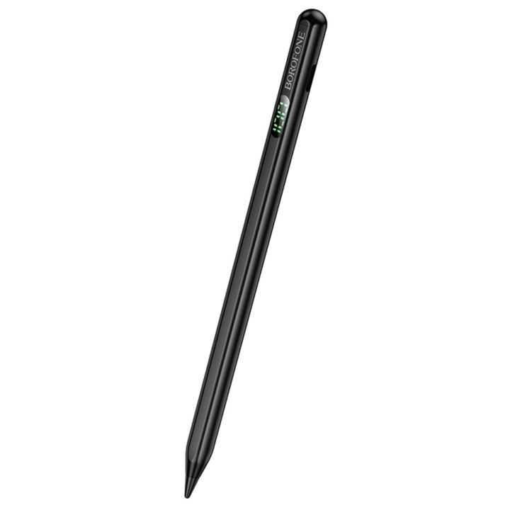 Универсальный стилус BOROFONE BG100 capacitive pen с дисплеем 130mAh, Black