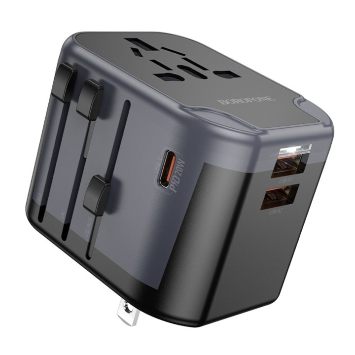 Сетевое зарядное устройство BOROFONE BAC13 PD20W / QC3.0 3A, Black