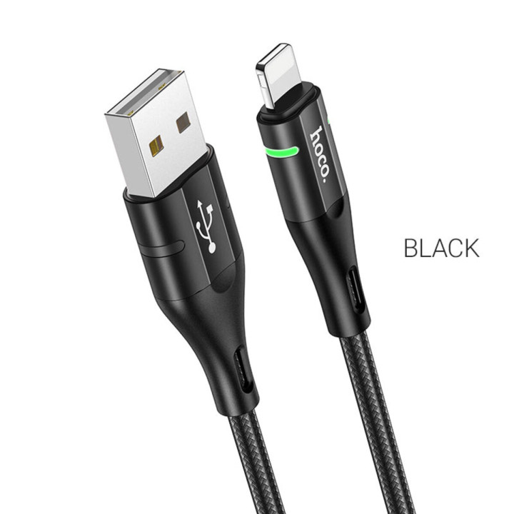 Data-Кабель HOCO U93 USB to Lightning 2.4A 1.2m, Black
