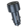 Автомобильное зарядное устройство HOCO Z57B Glorious Type-C PD45W / USB QC3.0, Metal Gray