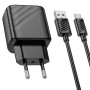 Сетевое зарядное устройство HOCO CS21A USB QC3.0 18W кабель USB - Type-C 1m, Black