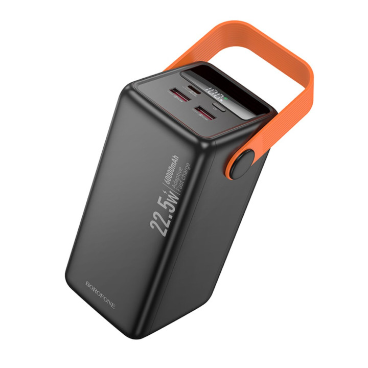 Зовнішній акумулятор BOROFONE BJ66B PD20W Magnifico fully compatible power bank 60000mAh, Black
