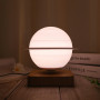 Магнитная левитационная лампа HCNT Levitating Lamp Saturn Dark Wood Grain