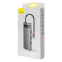 USB-Hab Baseus Metal Gleam Series 8 in 1 Multifunctional Type-C to HDMI / USB3.0 / PD / RJ45 / SD, Gray