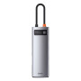 USB-Hab Baseus Metal Gleam Series 8 in 1 Multifunctional Type-C to HDMI / USB3.0 / PD / RJ45 / SD, Gray
