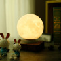 Магнитная левитационная лампа HCNT Levitating Lamp Moon Dark Wood Grain