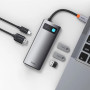 USB HUB Baseus Metal Gleam Series 5-in-1 Multifunctional Type-C to HDMI / USB 3.0 / PD, Gray