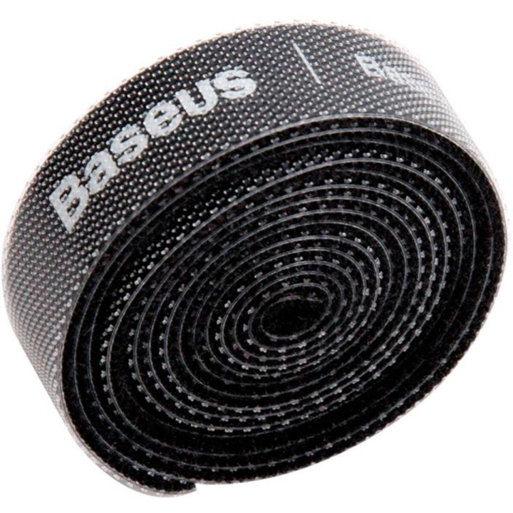 Органайзер для кабелей Baseus Colourful Circle Velcro strap 3m, Black