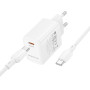 Сетевое зарядное устройство BOROFONE BN28 PD30W / QC3.0 2.5 A cable Type-C to Type-C, White