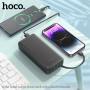 Портативная батарея Power Bank HOCO J118A with cable 20000mAh, Black
