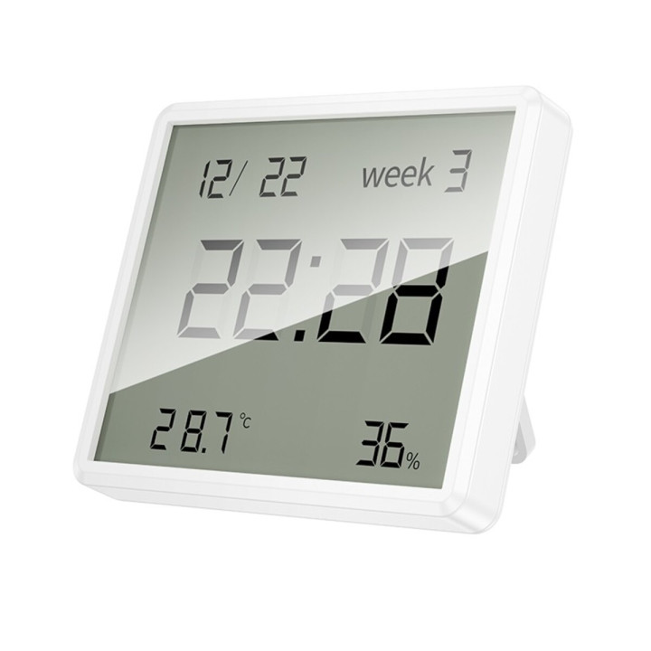 Часи-Термогігрометр HOCO HX41 Indoor electronic clock with hygrothermometer, White