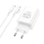 Сетевое зарядное устройство BOROFONE BA21A Pro PD20W cable Type-C to Type-C 1m, White