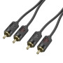Аудио-кабель HOCO UPA29 RCA to RCA 1.5m, Black