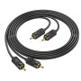 Аудио-кабель HOCO UPA29 RCA to RCA 1.5m, Black