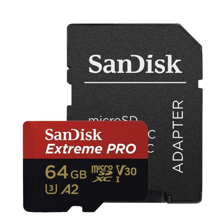 Карта памяти microSDXC SanDisk UHS-1 U3 Extreme Pro A2 64Gb class 10