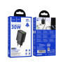 Сетевое зарядное устройство HOCO N63 Gentle PD30W / QC3.0 2.5A, Black