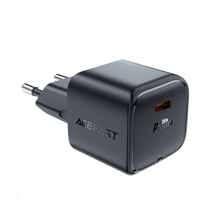 Сетевое зарядное устройство ACEFAST A77 mini PD30W GaN, Black