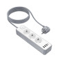 Сетевой Удлинитель BOROFONE BAC9 Power 3-position socket 20W 2m, White