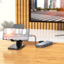 USB Hub HOCO HB51 Wow 6-in-1 multi-function converter HDTV / RJ45 / Type-C / USB3.0, Deep Space Gray