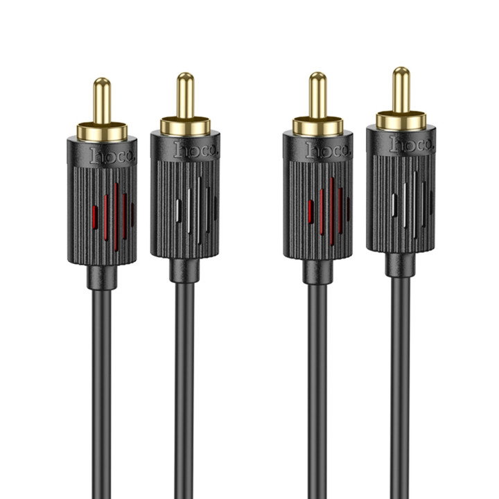Аудио-кабель HOCO UPA29 RCA to RCA 1.5m, Black