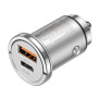 Автомобильное зарядное устройство HOCO NZ10 PD45W / QC3.0, Silver