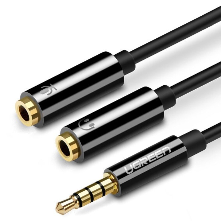 Аудиокабель - разветвитель UGREEN AV141 3.5mm male to 2 Female, Black