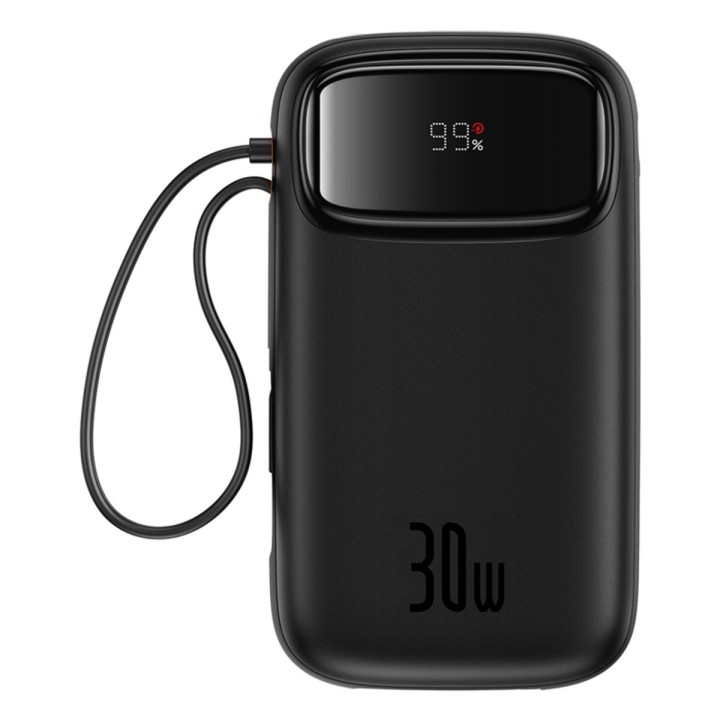 Внешний аккумулятор Power Bank Baseus QPow 2 Digital Display 20000mAh 30W, Cluster Black