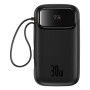 Внешний аккумулятор Power Bank Baseus QPow 2 Digital Display 20000mAh 30W, Cluster Black