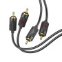 Аудио-кабель HOCO UPA29 RCA to RCA 1.5m, Black