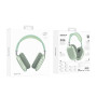 Bluetooth - наушники BOROFONE BO22 Plus Elegant BT headphones 800 mAh, Green