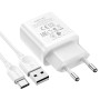 Сетевое зарядное устройство BOROFONE BA68A Glacier 10.5W cable Type-C, White