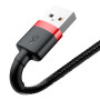 Data-кабель Baseus Cafule Cable USB to Lightning 2.4A 0.5m, Red-Black