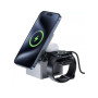 Беспроводное зарядное устройство ACEFAST E18 Rubik's Cube 3-in-1 wireless charging holder, Metal Gray