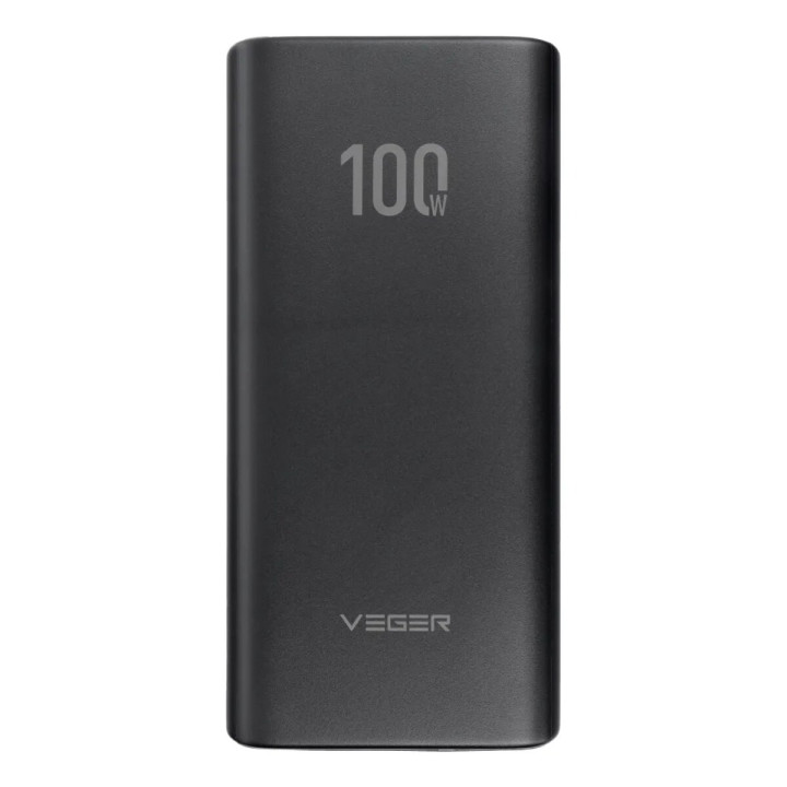 Внешний аккумулятор Power Bank VEGER T100 W2032C Type-C PD QC3.0 / USB 5A 100W 20000mAh, Black