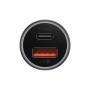 Автомобильное зарядное устройство Baseus Golden Contactor Max Dual Fast Charger Car Charger U/C 60W, Dark - Gray ( CGJM000113 )