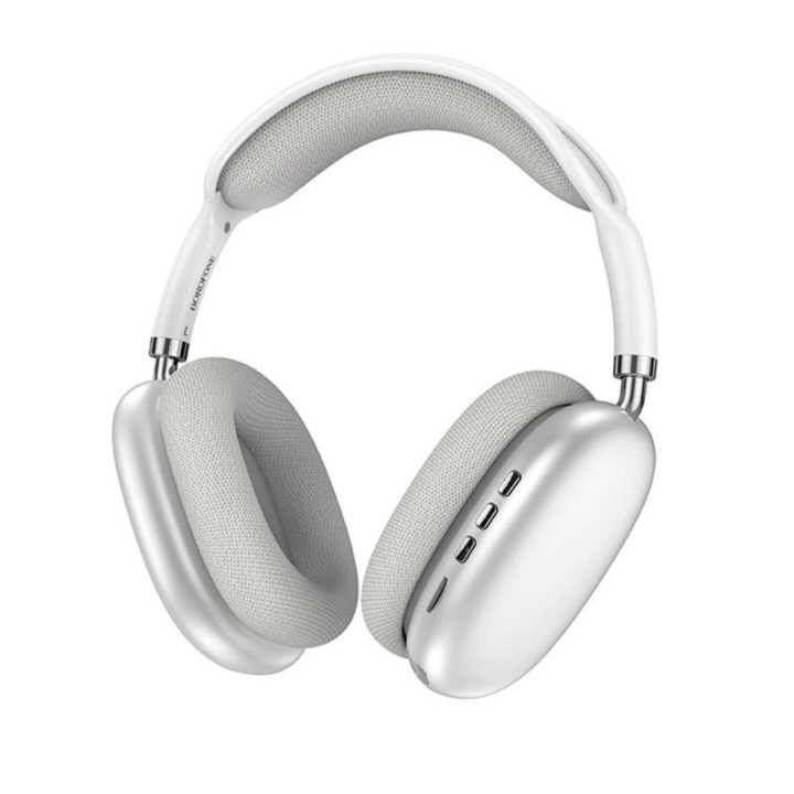 Bluetooth наушники BOROFONE BO22 Elegant BT headphones 400 mAh, Silver