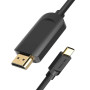 Видео кабель Vention Type-C to HDMI 4K 30Hz 1.5M, Black