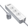 Сетевой Удлинитель BOROFONE BAC9 Power 3-position socket 20W 3m, White