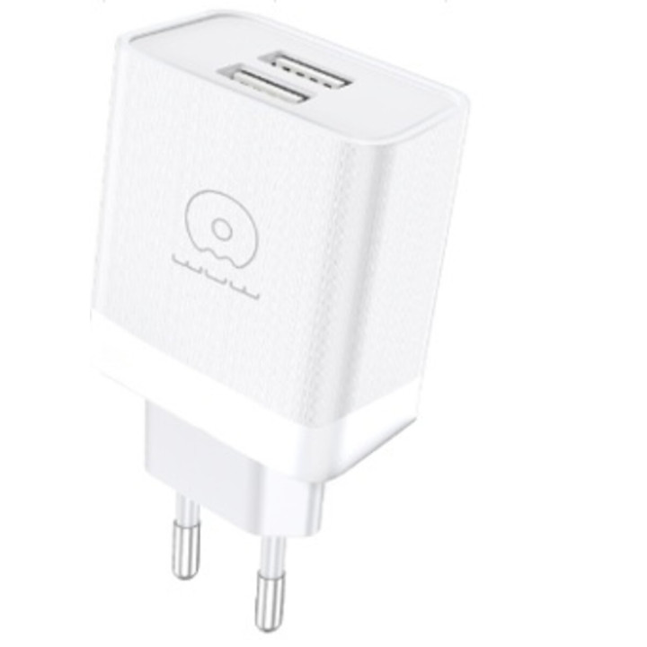 Сетевое зарядное устройство WUW C222 2.4A 12W, White
