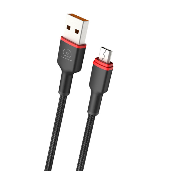 Data-Кабель WUW X203 MicroUSB  2,4A 1m, Black