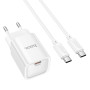 Сетевое зарядное устройство HOCO C148A Charm single port PD30W Type-C to Type-C, White